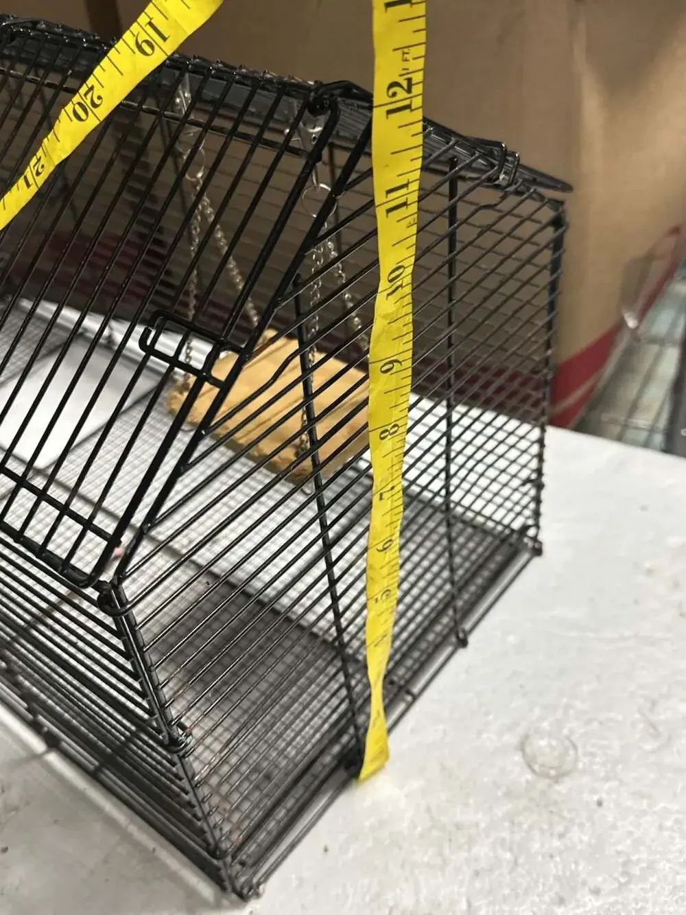 Small Animal Wire Cage with Hanging Platform 19x10x12